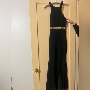 Elegant Black and Gold Evening Dress from Express